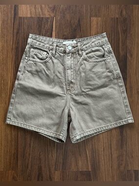 Glassons high waisted brown/olive denim shorts